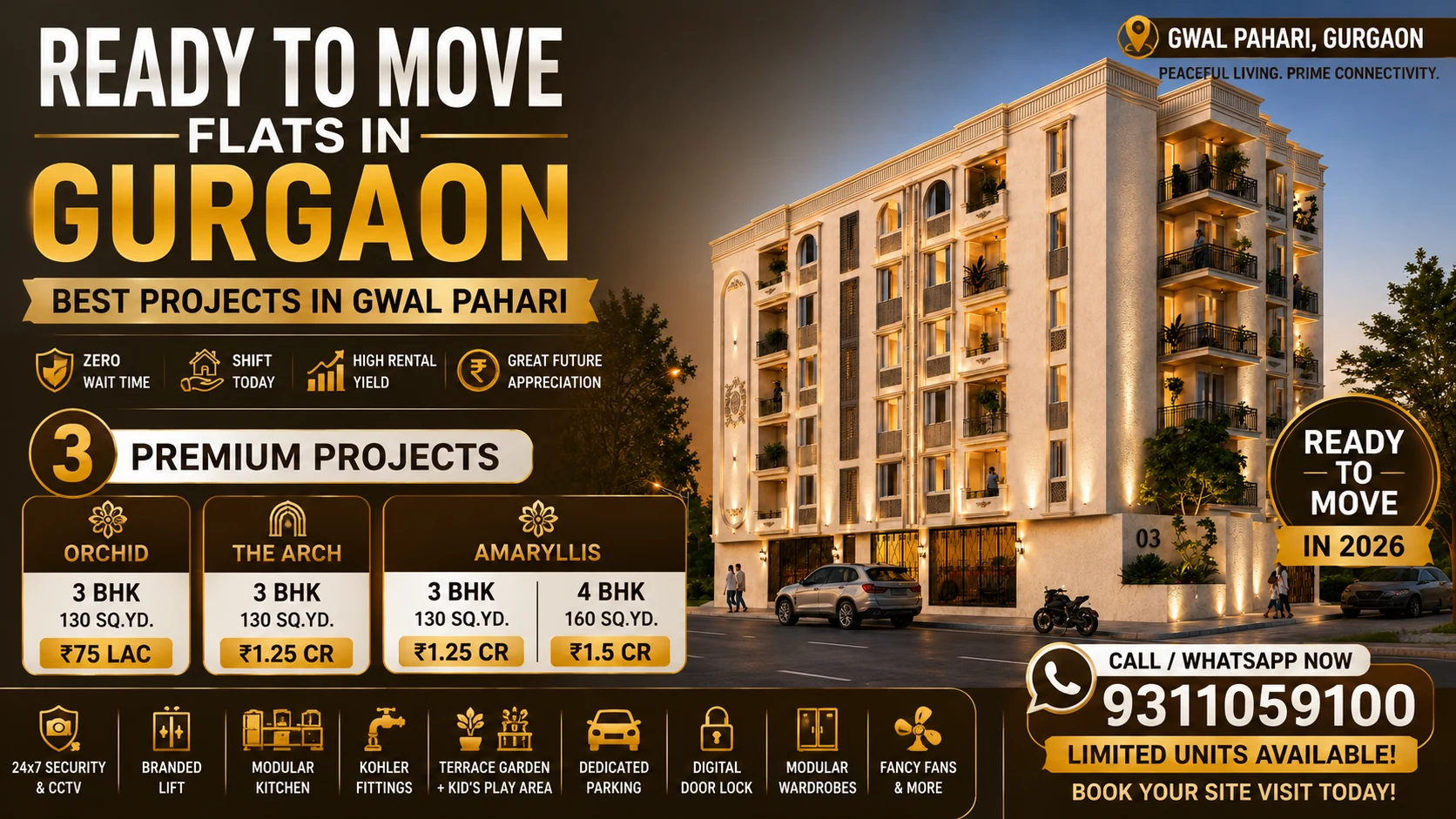 Ready to Move Flats in Gurgaon – Best Projects in Gwal Pahari 2026