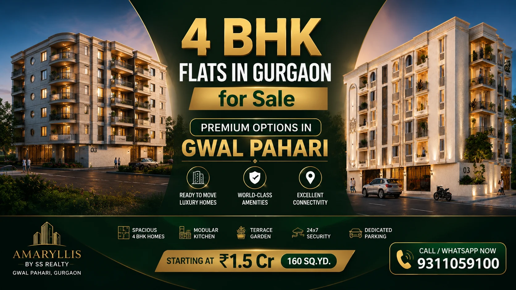 4 BHK Flats in Gurgaon for Sale – Premium Options in Gwal Pahari