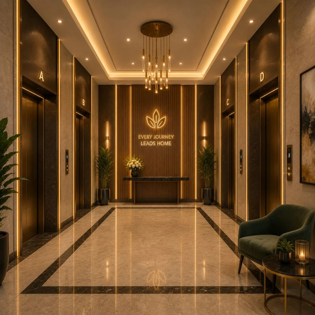 Lift Lobby 3 BHK Flat Near Guruji Ashram - Chattarpur