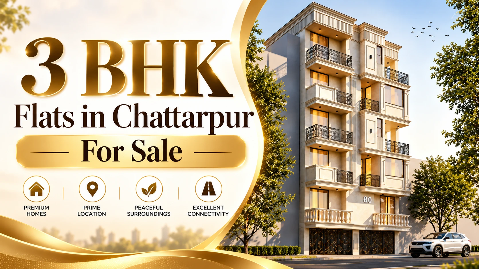 3 BHK Flats in Chattarpur For Sale : Price Trends, Locality Guide & Direct Builder Deals