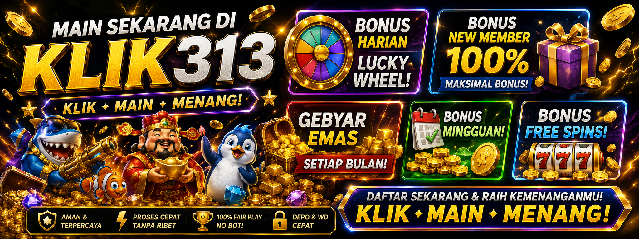 KLIK313 Banner Slot Gacor - Daftar Sekarang