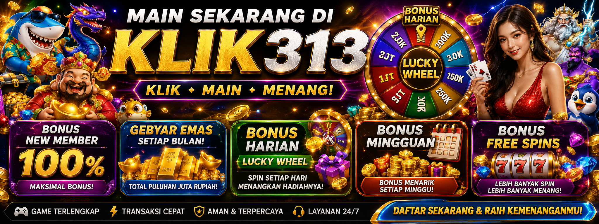 KLIK313 Bonus New Member 100%