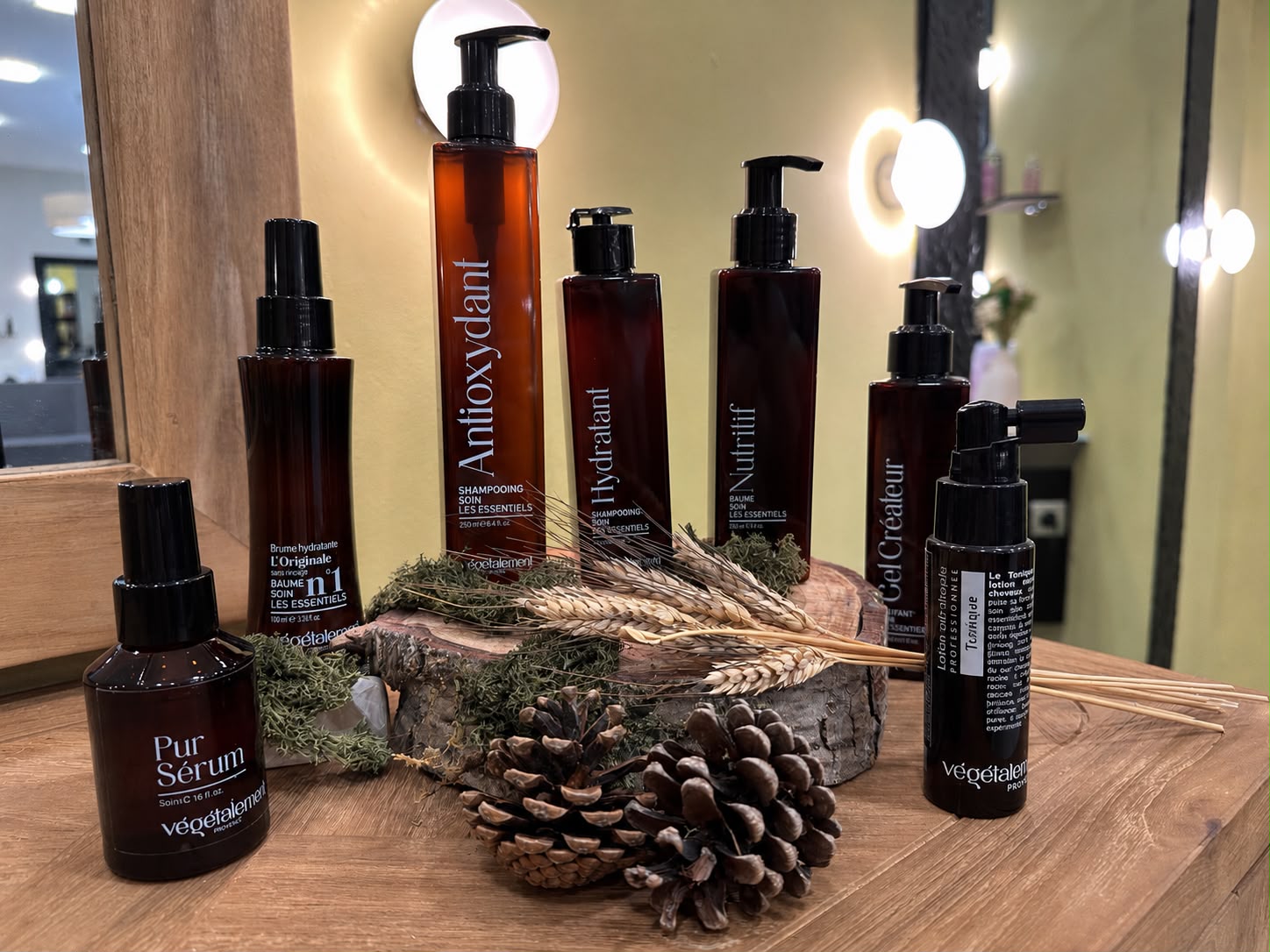 Produits végétaux coiffure