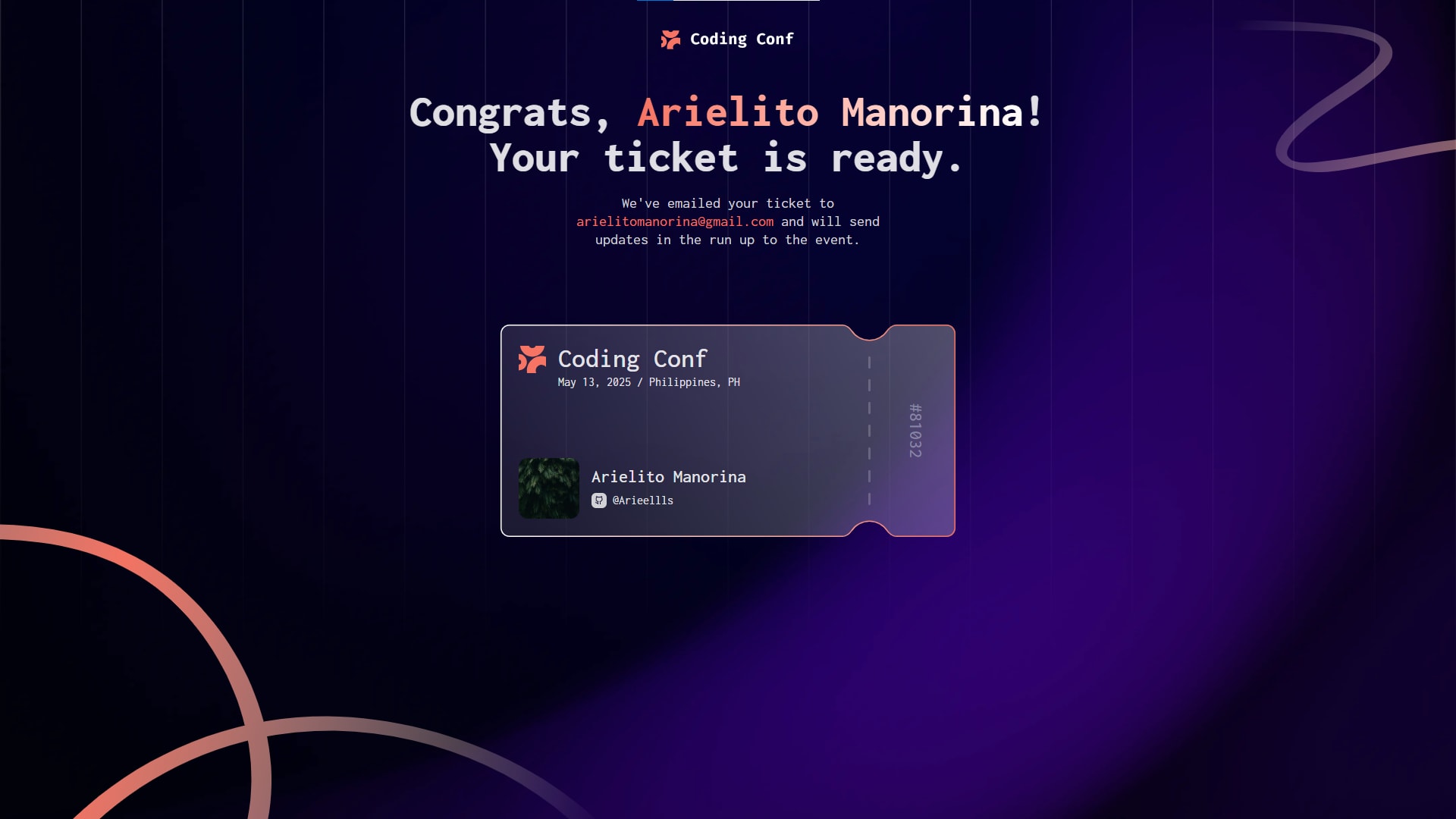 Conference Ticket enerator
