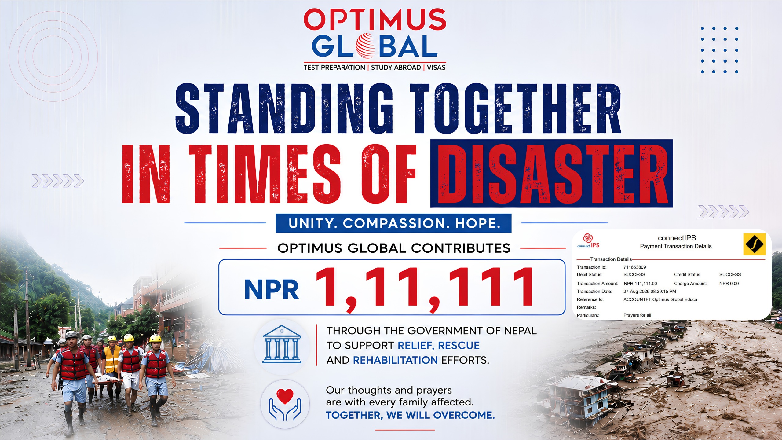 Standing With Nepal: Optimus Global’s Commitment to Disaster Relief in a Time of Crisis