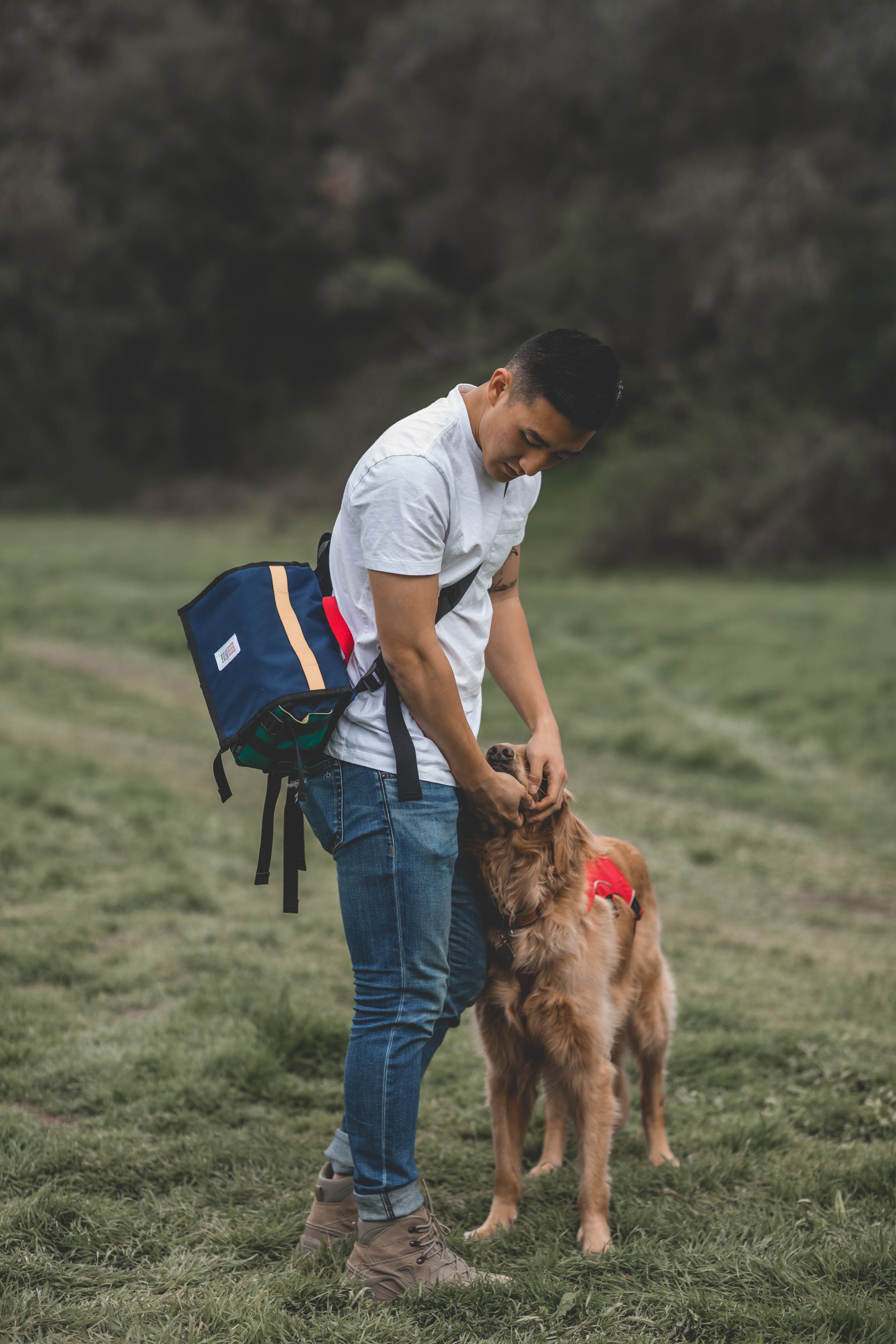 Ted with Ruxpin, out in the field
