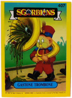 album sticker GASTONE TROMBONE, no. 407 — Sgorbions serie 2
