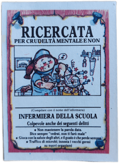retro RICERCATA PER CRUDELTÀ MENTALE E NON — Sgorbions serie 1