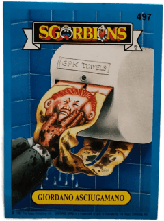 album sticker GIORDANO ASCIUGAMANO, no. 497 — Sgorbions serie 3