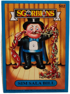 album sticker SIM SALA BILL, no. 502 — Sgorbions serie 3