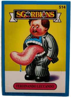 album sticker FERDINANDO LECCANDO, no. 514 — Sgorbions serie 3