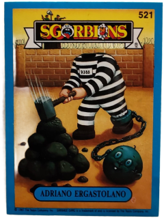 album sticker ADRIANO ERGASTOLANO, no. 521 — Sgorbions serie 3