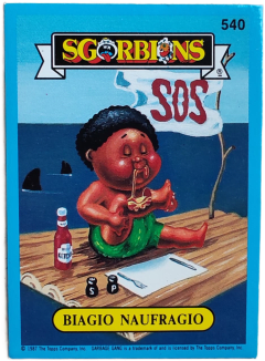 album sticker BIAGIO NAUFRAGIO, no. 540 — Sgorbions serie 3