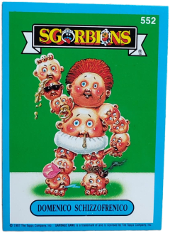 album sticker DOMENICO SCHIZZOFRENICO, no. 552 — Sgorbions serie 3