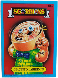 album sticker GIACINTO LABIRINTO, no. 560 — Sgorbions serie 3