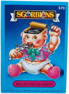album sticker IRINA SCATOLA DI SARDINA, no. 570 — Sgorbions serie 3