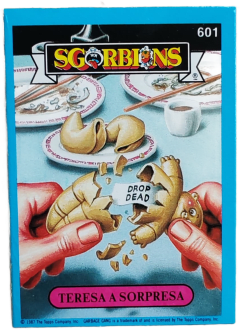 album sticker TERESA A SORPRESA, no. 601 — Sgorbions serie 3