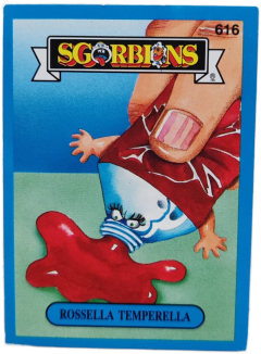 album sticker ROSSELLA TEMPERELLA, no. 616 — Sgorbions serie 3