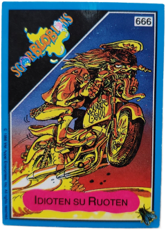 album sticker IDIOTEN SU RUOTEN, no. 666 — Sgorbions serie 3