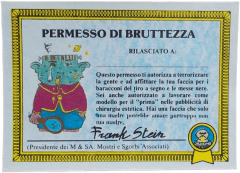 retro PERMESSO DI BRUTTEZZA — Sgorbions serie 1