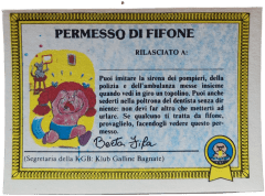 retro PERMESSO DI FIFONE — Sgorbions serie 1