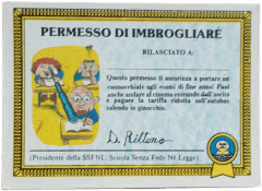 retro PERMESSO DI IMBROGLIARE — Sgorbions serie 1