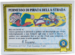 retro PERMESSO DI PIRATA DELLA STRADA — Sgorbions serie 1