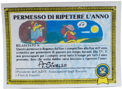 retro PERMESSO DI RIPETERE L'ANNO — Sgorbions serie 1