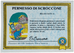 retro PERMESSO DI SCROCCONE — Sgorbions serie 1