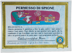 retro PERMESSO DI SPIONE — Sgorbions serie 1
