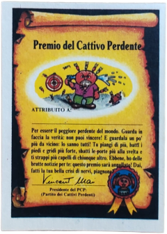 retro PREMIO DEL CATTIVO PERDENTE — Sgorbions serie 1