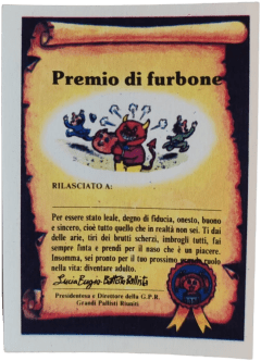retro PREMIO DI FURBONE — Sgorbions serie 1