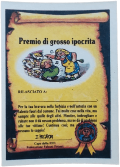 retro PREMIO DI GROSSO IPOCRITA — Sgorbions serie 1
