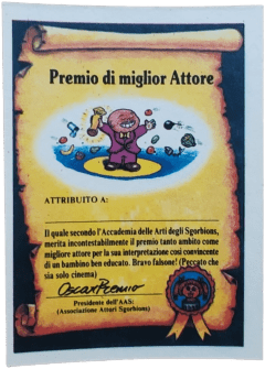 retro PREMIO DI MIGLIOR ATTORE — Sgorbions serie 1