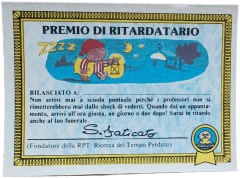 retro PREMIO DI RITARDATARIO — Sgorbions serie 1
