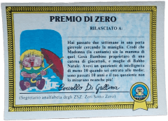 retro PREMIO DI ZERO — Sgorbions serie 1
