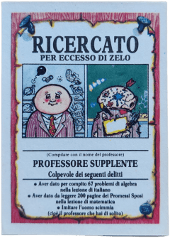 retro RICERCATO PER ECCESSO DI ZELO — Sgorbions serie 1