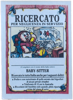 retro RICERCATO PER NEGLIGENZA IN SERVIZIO — Sgorbions serie 1