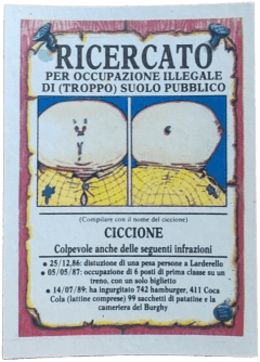 retro RICERCATO PER OCCUPAZIONE ILLEGALE DI (TROPPO) SUOLO PUBBLICO — Sgorbions serie 1
