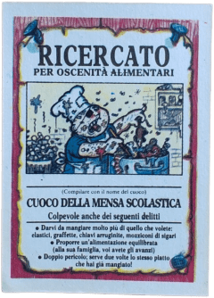 retro RICERCATO PER OSCENITÀ ALIMENTARI — Sgorbions serie 1