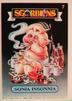 album sticker SONIA INSONNIA, no. 7 — Sgorbions serie 1