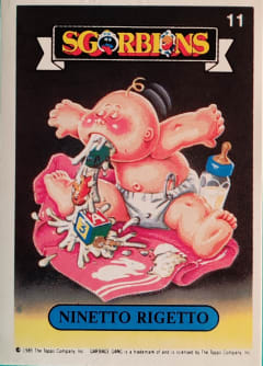 album sticker NINETTO RIGETTO, no. 11 — Sgorbions serie 1