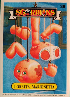 album sticker LORETTA MARIONETTA, no. 38 — Sgorbions serie 1