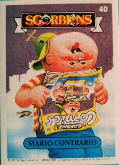 album sticker MARIO CONTRARIO, no. 40 — Sgorbions serie 1