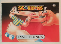 album sticker JANE FIONDA, no. 45 — Sgorbions serie 1