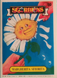 album sticker MARGHERITA SFIORITA, no. 50 — Sgorbions serie 1
