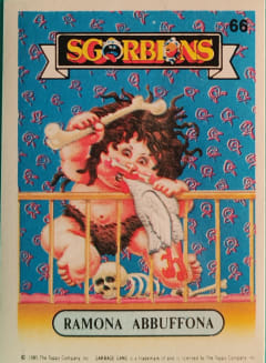 album sticker RAMONA ABBUFFONA, no. 66 — Sgorbions serie 1
