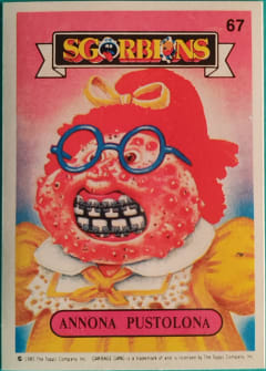 album sticker ANNONA PUSTOLONA, no. 67 — Sgorbions serie 1