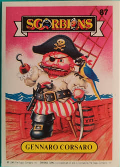 album sticker GENNARO CORSARO, no. 87 — Sgorbions serie 1