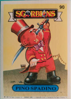 album sticker PINO SPADINO, no. 90 — Sgorbions serie 1